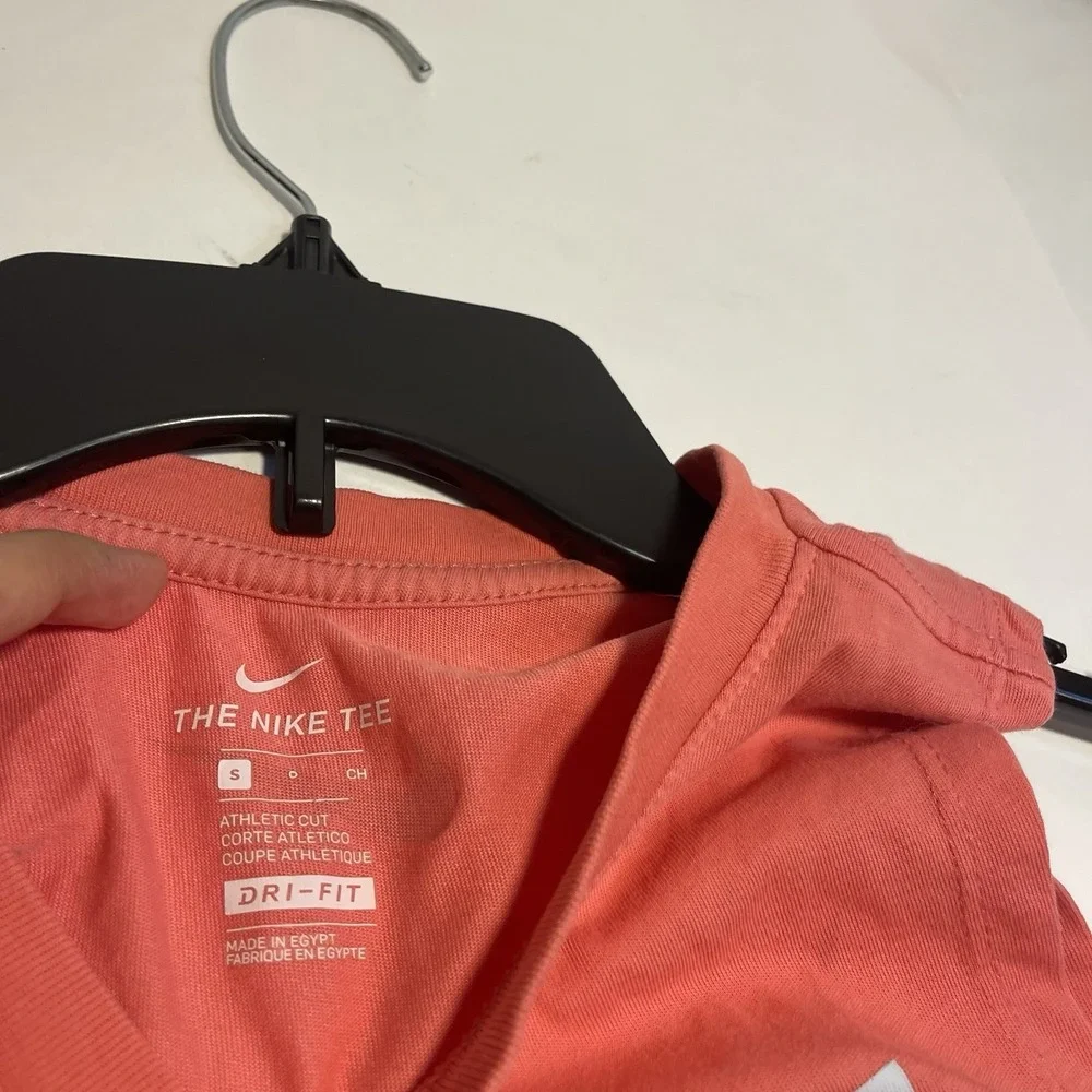 The Nike Tee Tank Top Dry-Fit Pink Logo Sporty Training Small READ